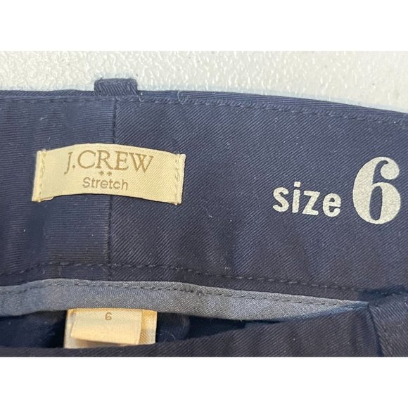 J. Crew Womens Chino Pants Frankie Stretch Slim Fit Mid Rise Navy Blue Size 6 - Picture 11 of 14